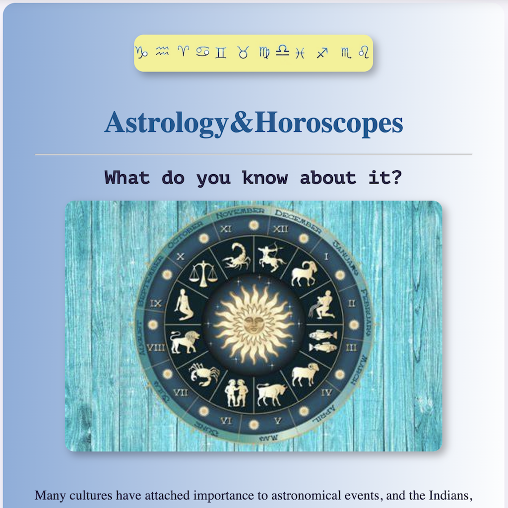 Astrology project